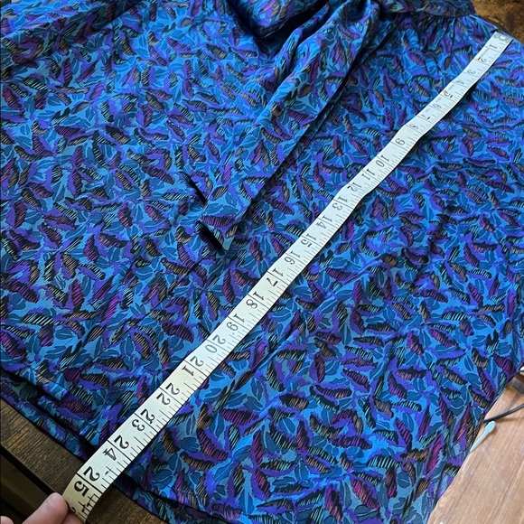 Vintage 70s 100% silk blouse SAKOWITZ Francesca of Damon for Starington Peacock - Picture 8 of 8